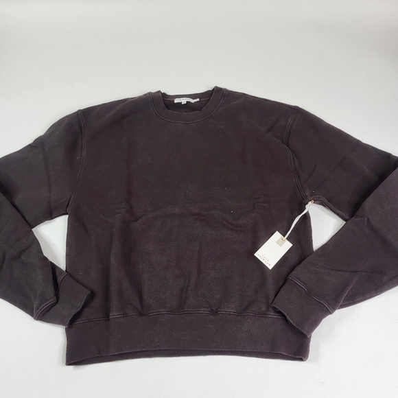 GOOD AMERICAN Brown Boyfriend Sweatshirt sz 2 / M - Picture 2 of 4